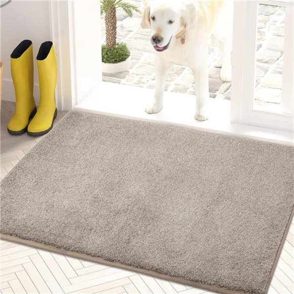 Dirt Trapper Door Mat 24" x 35.5", Non-Slip Machine Washable Entrance Rug - Picture 1 of 6